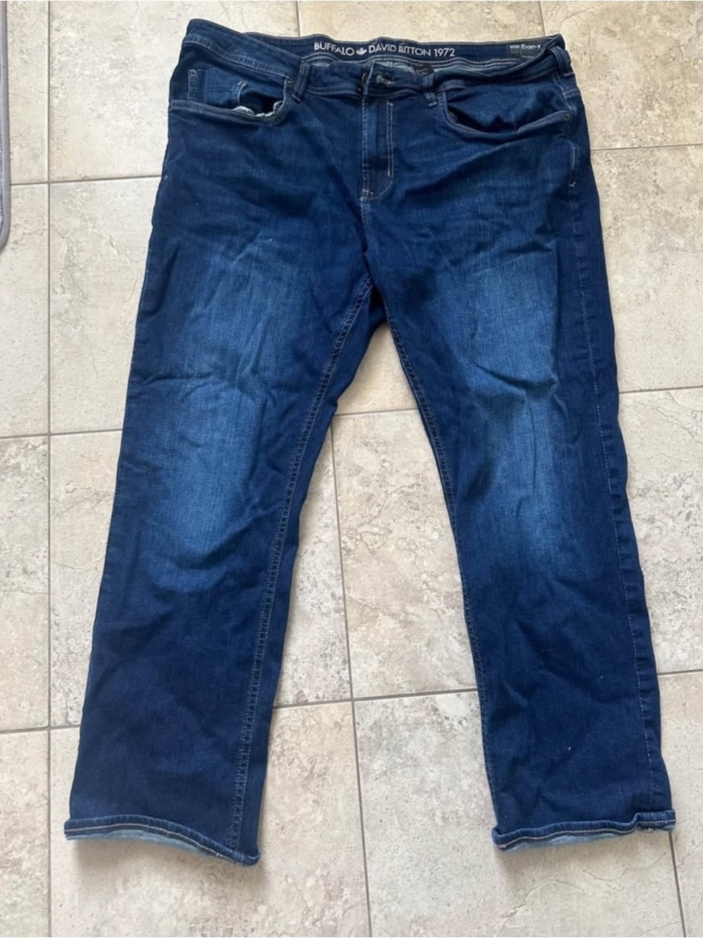 Buffalo David Bitton Men’s Indigo Blue Relaxed Jeans